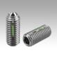 Spring Plungers LONG-LOK ball style, hexagon socket, stainless steel, heavy end pressure, inch