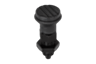 Indexing plungers, steel or stainless steel with plastic mushroom grip, locking slot and locknut - inch