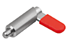 Cam-action indexing plungers, stainless steel, Form F, with grip cap, metric