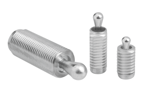 Lateral spring plungers with threaded sleeve