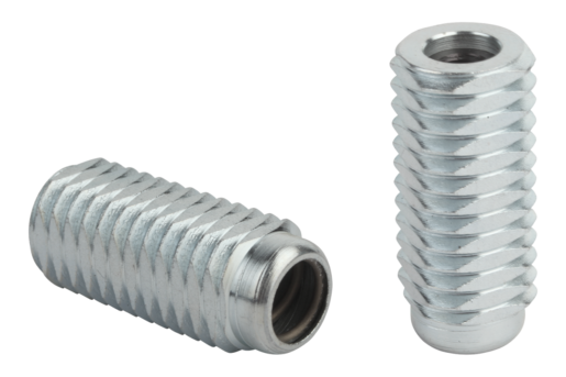 Lateral spring plungers with threaded body, without thrust pin, style A, without seal