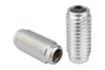 Lateral spring plungers with threaded body, without thrust pin, style B, with seal