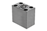 Vérin-bloc hydraulique avec racleur métallique à double / simple effet avec rappel par ressort, forme B
