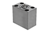 Block cylinder, hydraulic with metal wiper, double / single acting with spring return, Form B