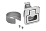 Snap locks stainless steel with Bowden cable connection and grip, fold-down, Form B
