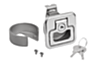 Snap locks stainless steel with Bowden cable connection and grip, fold-down, Form A