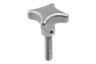 Palm Grips in stainless steel similar to DIN 6335, Form E, with external thread, metric