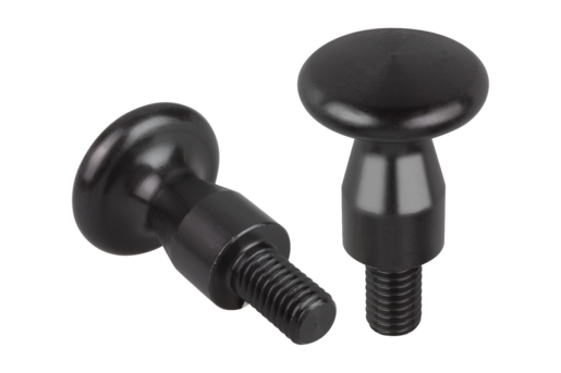 Flat knobs with external thread