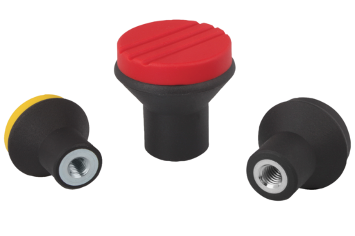 Mushroom Knobs, internal thread, inch