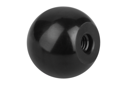 Ball knobs, smooth, DIN 319 enhanced, Form C, with molded thread