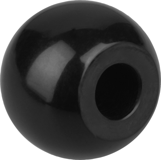 Ball knobs, smooth, DIN 319 enhanced, Form M, with tapered bore