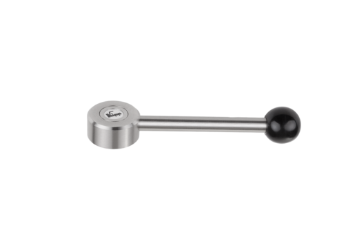 Poignée indexable basse en Inox avec insert taraudé , 0 degré