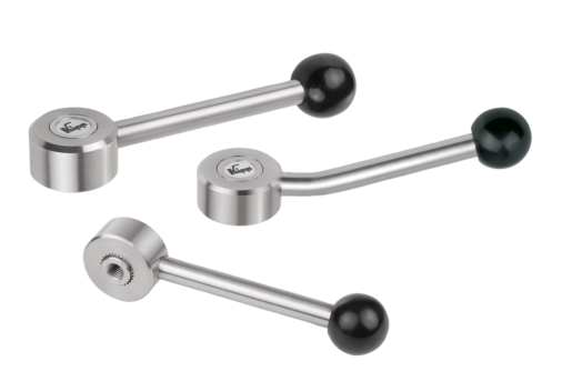 Tension levers flat internal thread, stainless steel