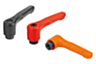 Manettes indexables droites, inserts et composants internes en acier, taraudage