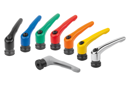 Adjustable handles, zinc with internal thread and clamping force intensifier