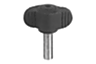 Wing grips "Miniwing", plastic, metal detectable with male thread