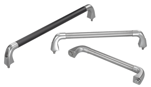 Pull Handles stainless steel, three-piece tube design