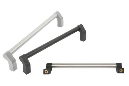 Tubular handles angled