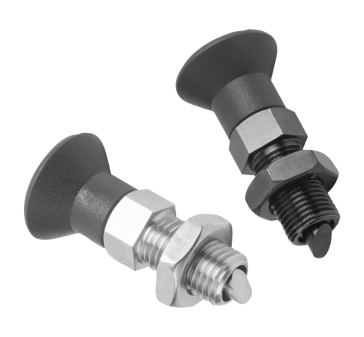 Indexing plungers with rotation lock and lead-in chamfer, Form B