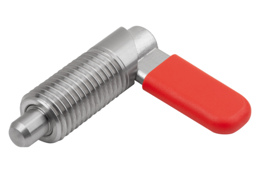 Cam-action indexing plungers, stainless steel, Form C, with grip cap, without nut, metric