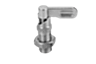 Cam-action indexing plungers with stop, stainless steel, Form B