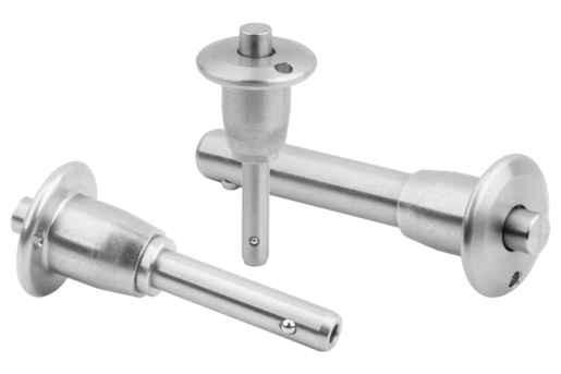 Ball lock pins with mushroom grip stainless steel