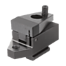Side clamps with support, Form A, with flat jaw