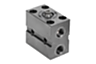 Block cylinder, hydraulic with metal wiper, double / single acting with spring return, Style A