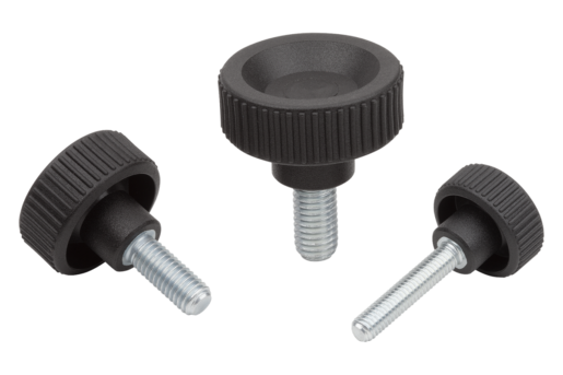 Knurled screws plastic