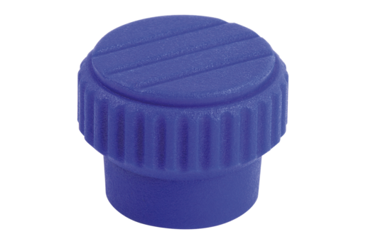 Knurled knobs, plastic, visually detectable with female thread
