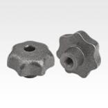 Star grips DIN 6336, grey cast iron, Form D, thread countersunk - inch