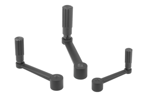 Crank handles aluminium with revolving grip