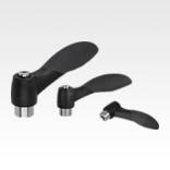 Adjustable Handles 2K soft-touch with internal thread, steel parts in stainless steel
