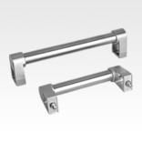 Pull Handles stainless steel, three-piece tube design, metric