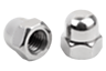 Hex cap nut, high style DIN 1587 steel or stainless steel