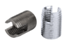 Threaded inserts self-tapping with cutting slot