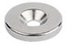 Magnets raw, Form A with countersink hole, NdFeB, disc form