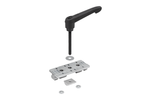 Profile slider
with clamping lever