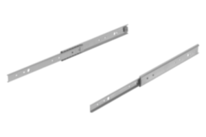 Stainless steel telescopic slides for side mounting, partial extension, load capacity up to 65 kg