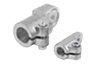 Tube clamps swivel half aluminum, with raised teeth