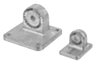 Tube clamps swivel base, aluminium, with sunken teeth