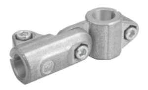 Tube clamps swivel aluminium, metric