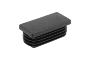 Tube end plugs, plastic for round and square tubes, Form C, rectangular