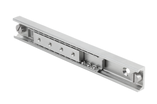 Linear ball bearing with internal race, steel, load capacity up to 3,959 kg