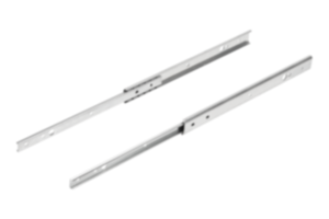Steel telescopic slides for side mounting, partial extension, load capacity up to 68 kg