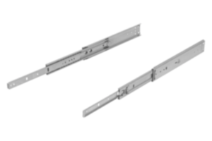 Carriles telescópicos de acero inoxidable para montaje lateral, con sobre extensión, capacidad de carga hasta 90 kg