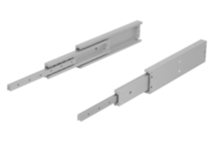 Carriles telescópicos de aluminio para montaje lateral, con extensión completa, capacidad de carga hasta 300 kg