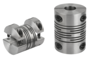 Beam couplings stainless steel 
with detachable clamp hubs