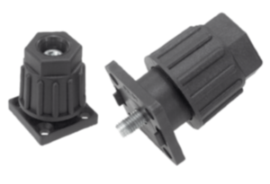 Levelling feet for aluminum profiles