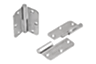 Charnière de fixation en acier ou en inox, forme C, version droite